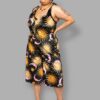 cosmic drifters 3:4 length velvet romper celestial dreams print front