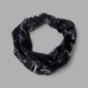 velvet knot wrap headband ossium print flat lay