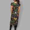 cosmic drifters capped sleeve midi dress back hedge witch