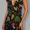 cosmic drifters capped sleeve midi dress detail hedge witch