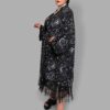cosmic drifters fringed maxi robe front travelling carnival