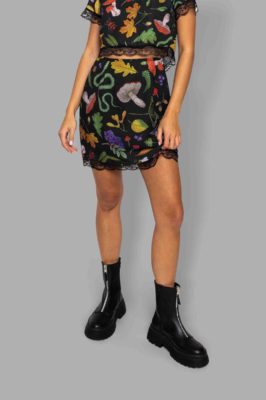 cosmic drifters fully lined mini skirt close hedge witch