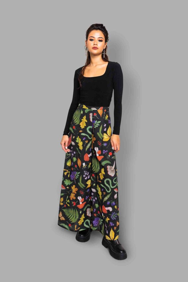 cosmic drifters high waisted wide leg trousers front hedge witch