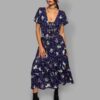cosmic drifters lace up midaxi dress front zodiac skies2