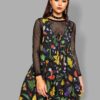 cosmic drifters midi pinafore dress close hedge witch