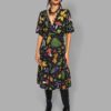 cosmic drifters midi wrap dress front hedge witch