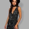 cosmic drifters plunge maxi dress detail travelling carnival