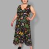 cosmic drifters plunge maxi dress front hedge witch