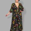 cosmic drifters plunge neck jumpsuit front hedge witch
