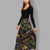 cosmic drifters tiered maxi skirt side hedge witch