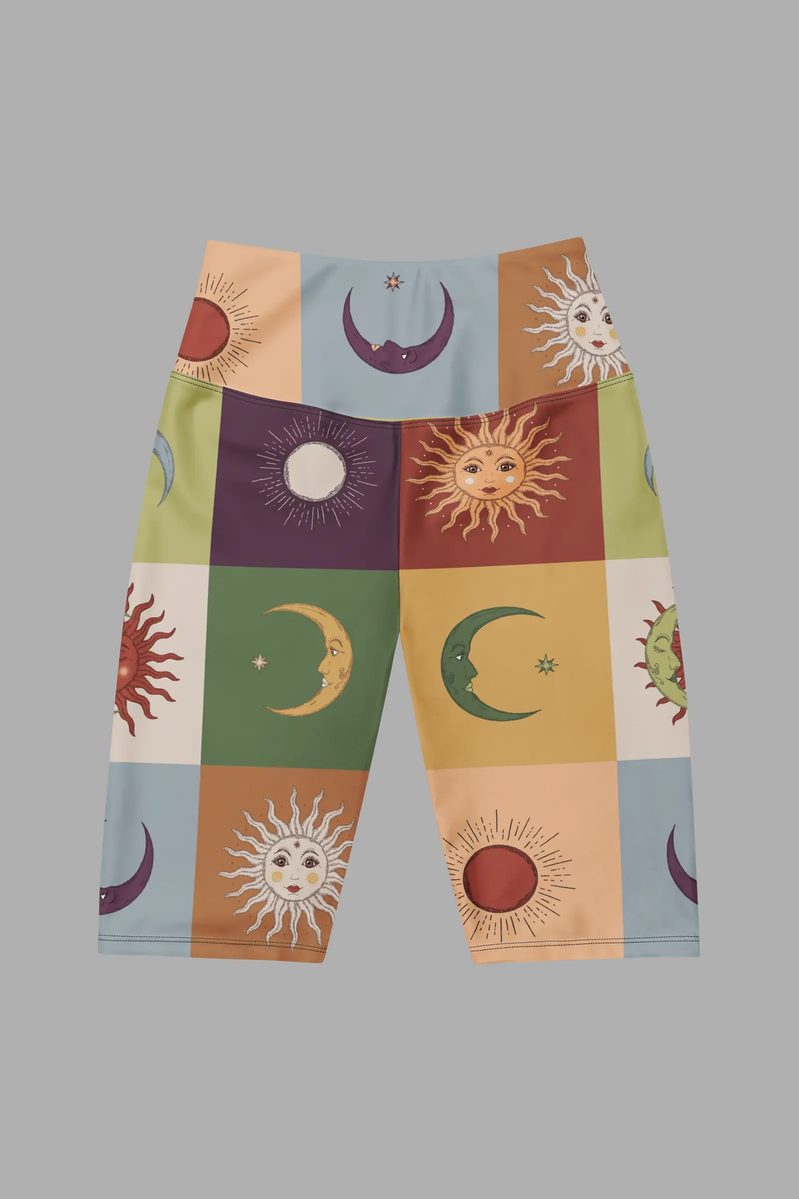 90s patchwork biker shorts front flat