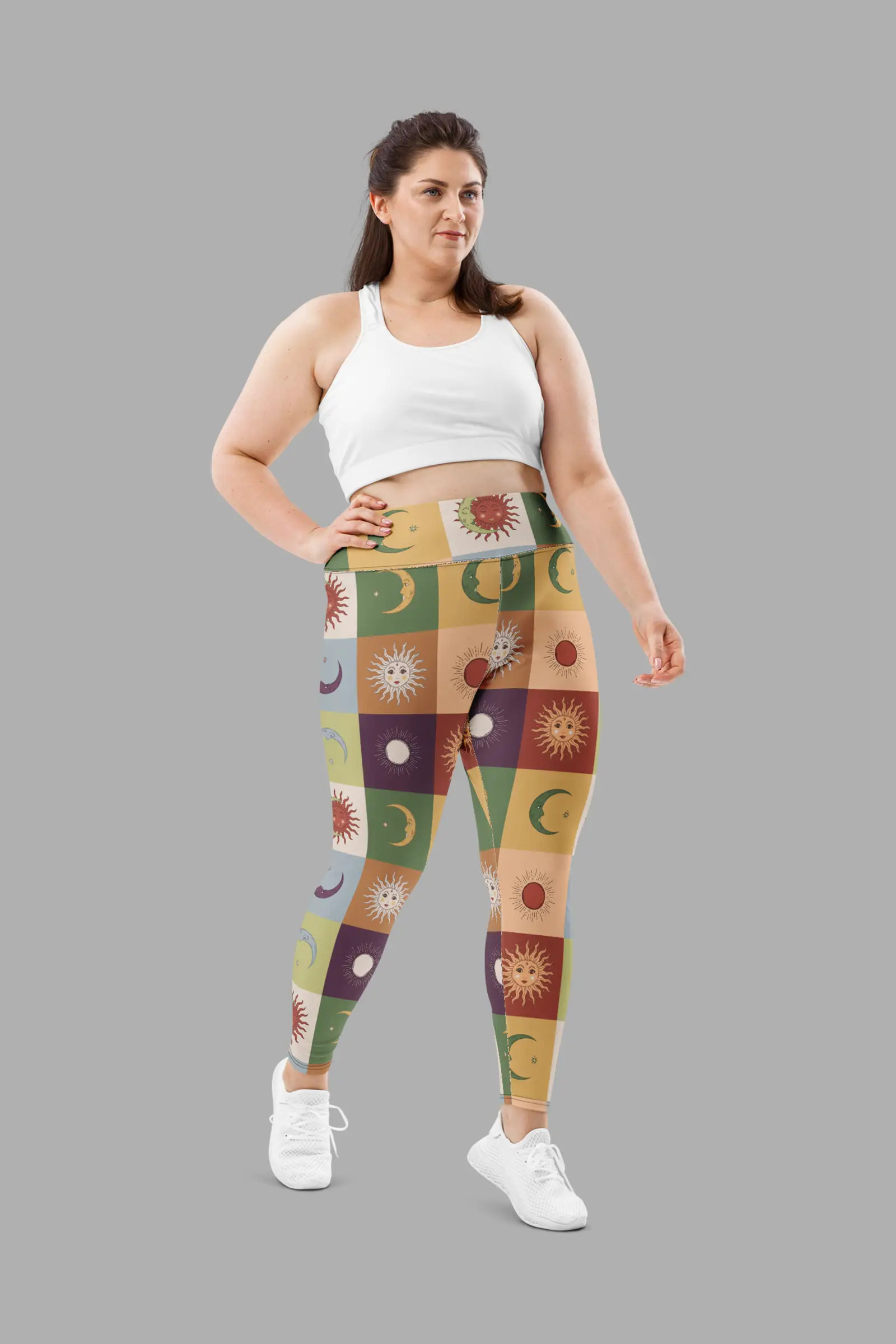90s patchwork plus size leggings 1