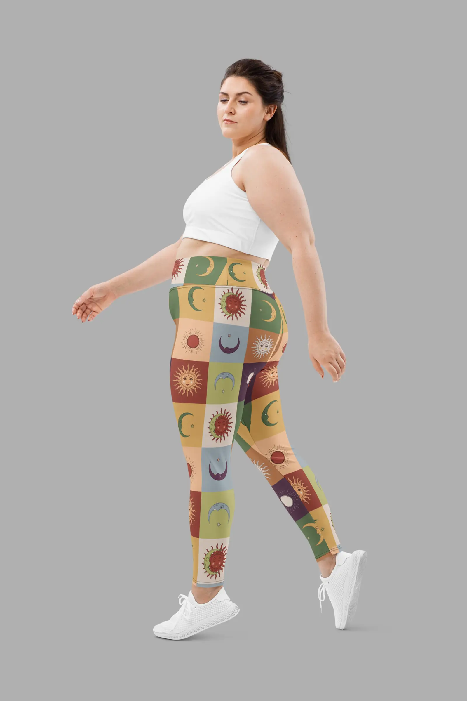 90s patchwork plus size leggings 2