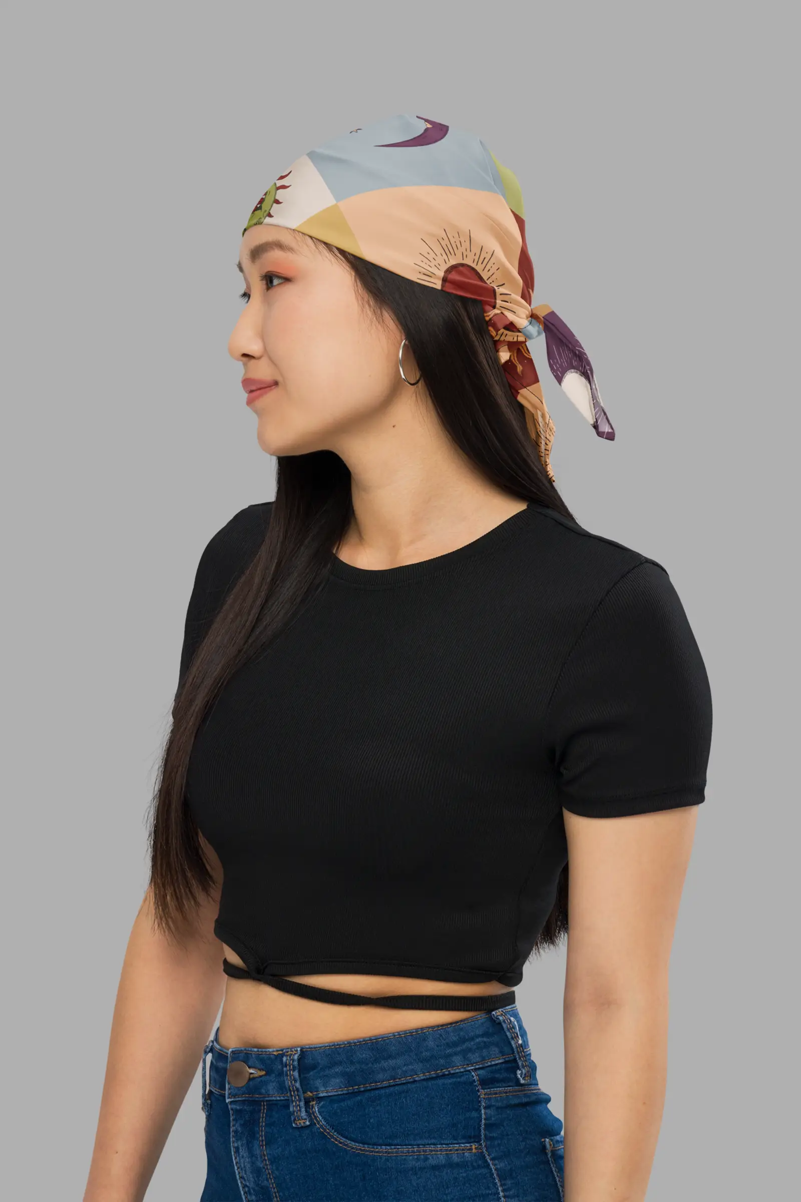 90s patchwork print bandana 1