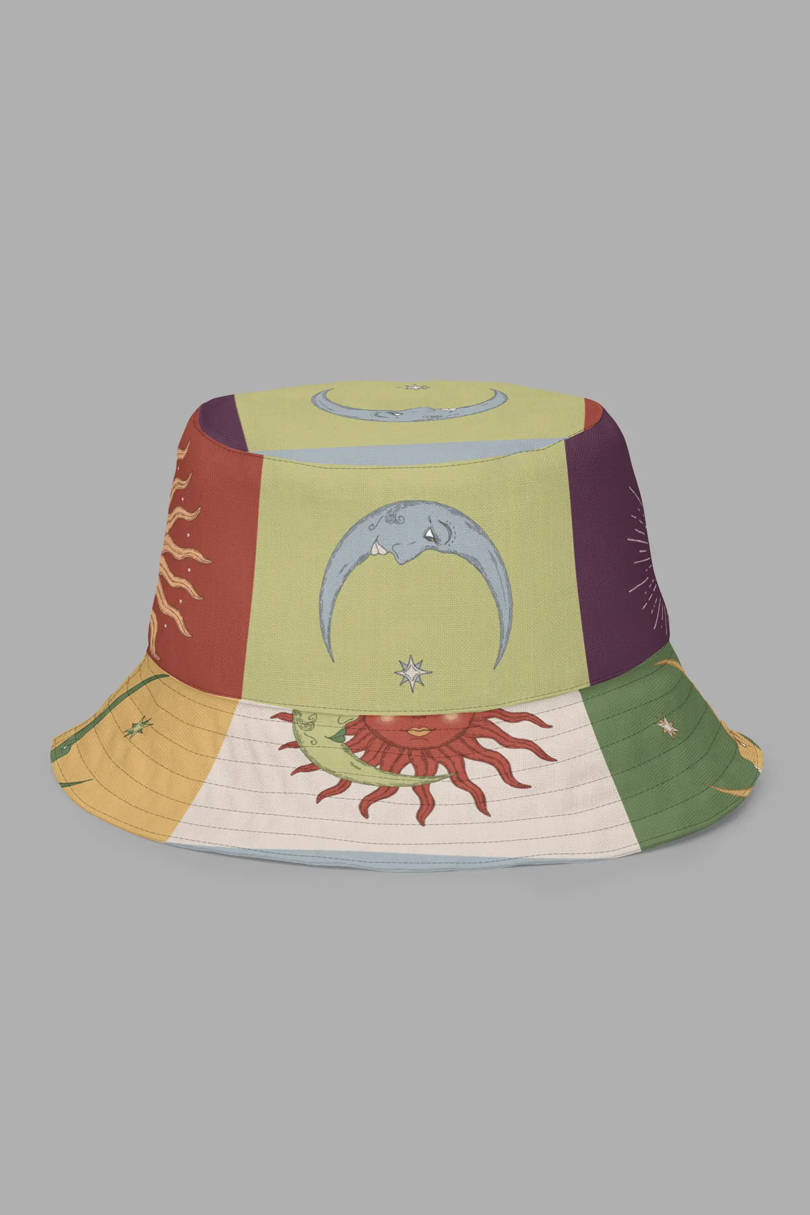 90s patchwork print reversible bucket hat 1