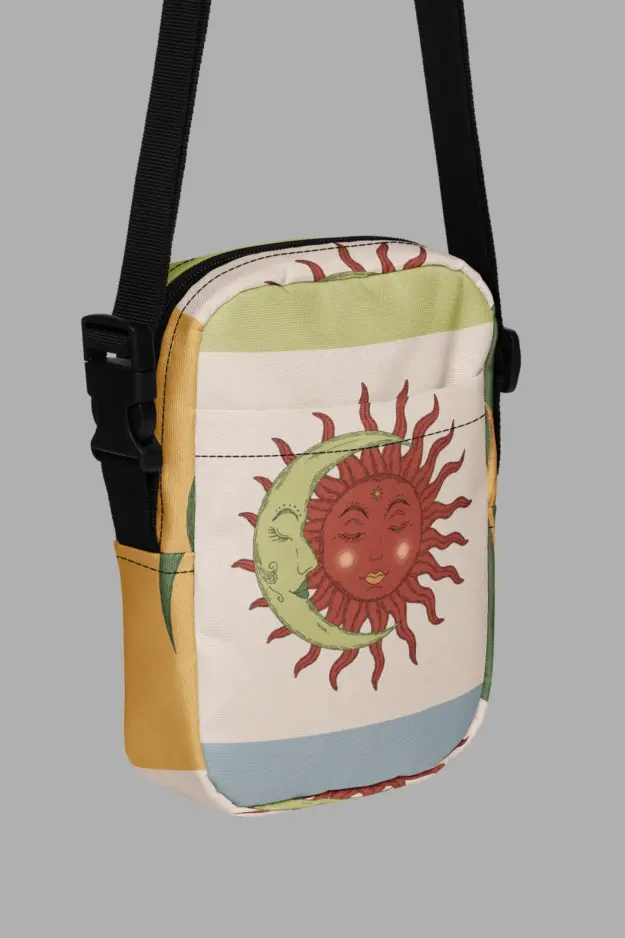 90s patchwork print utility crossbody bag 1