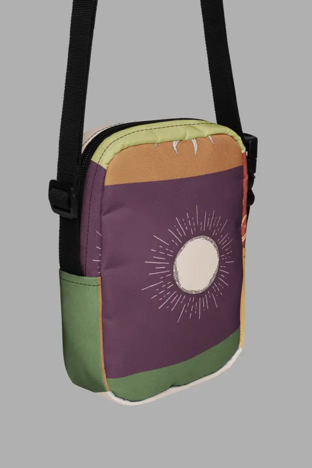90s patchwork print utility crossbody bag 3