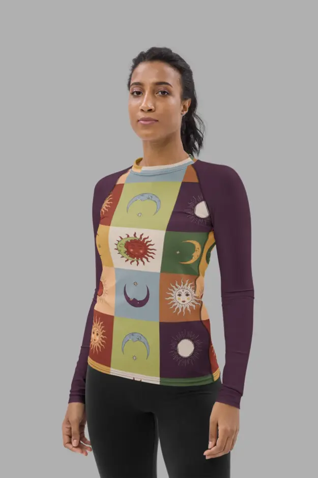 90s patchwork rash guard front