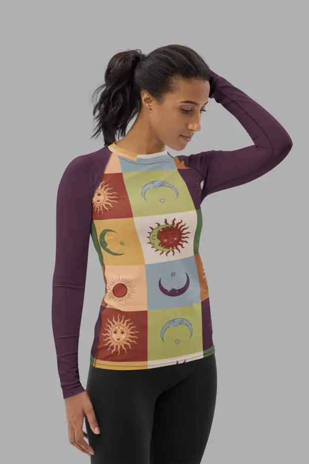 90s patchwork rash guard side