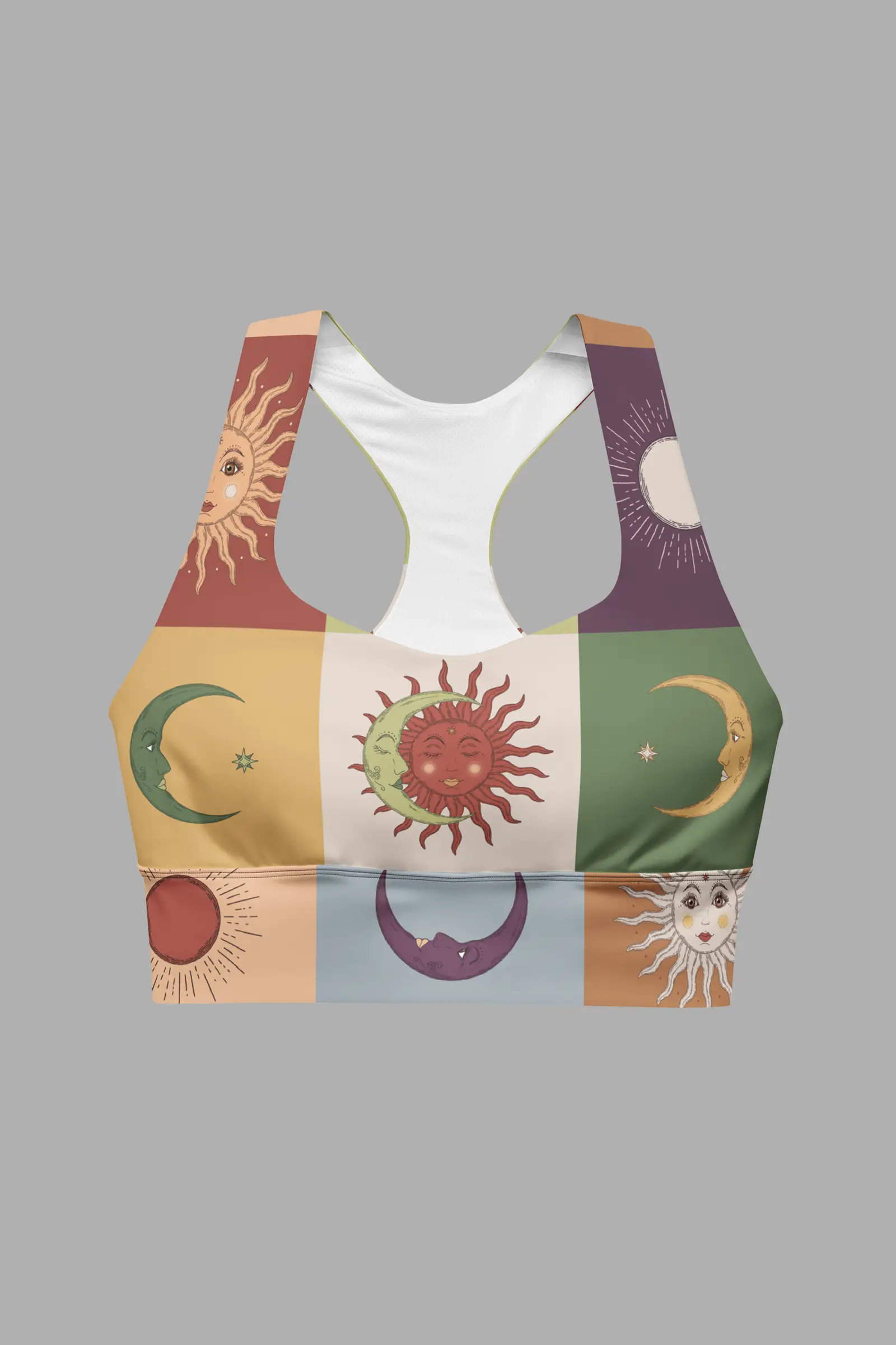 sunflower daze print recycled longline sports bra