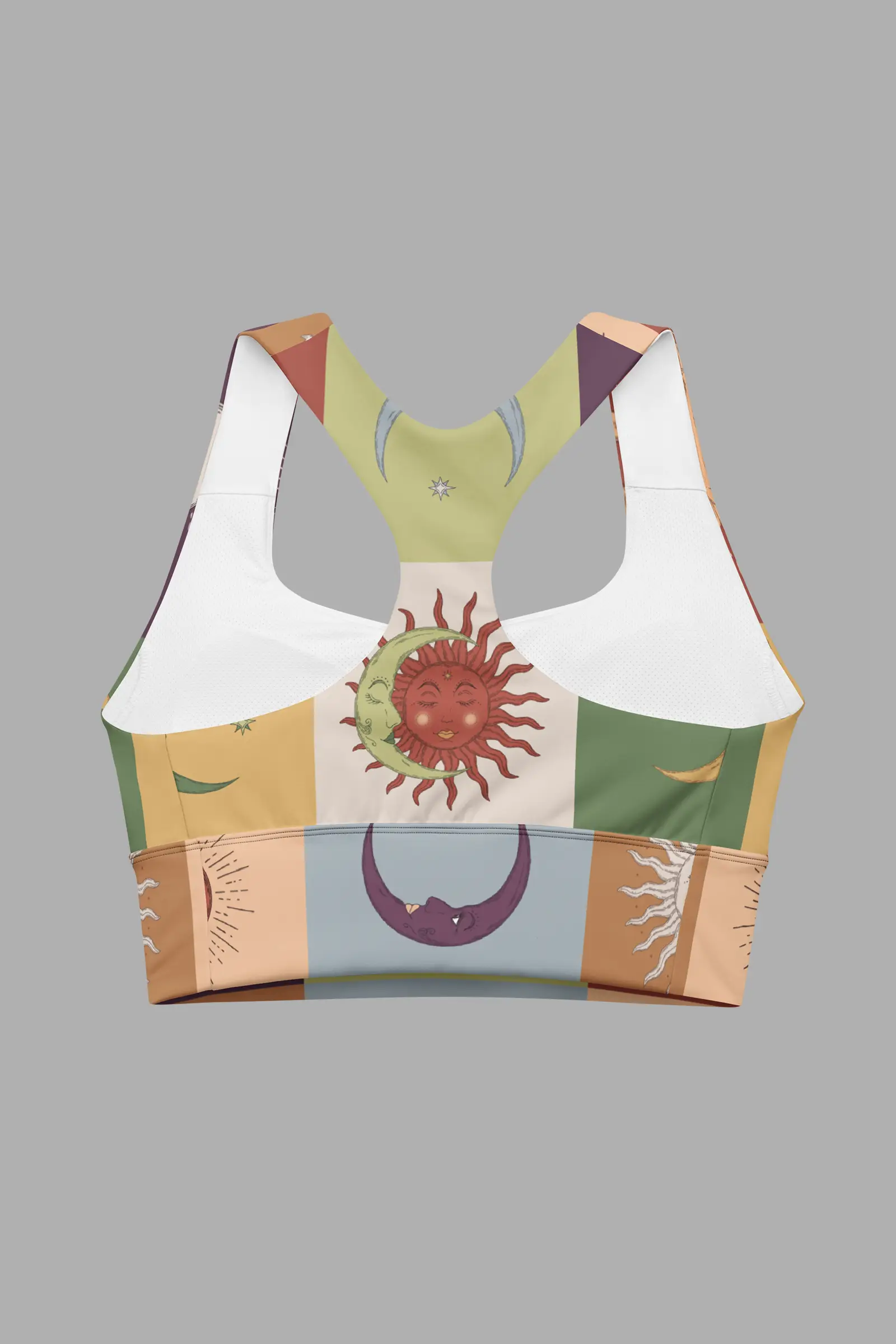 sunflower daze print recycled longline sports bra