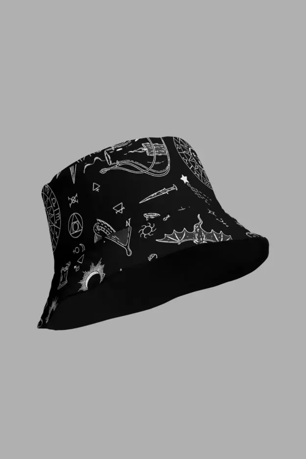 alchemy print reversible bucket hat 3