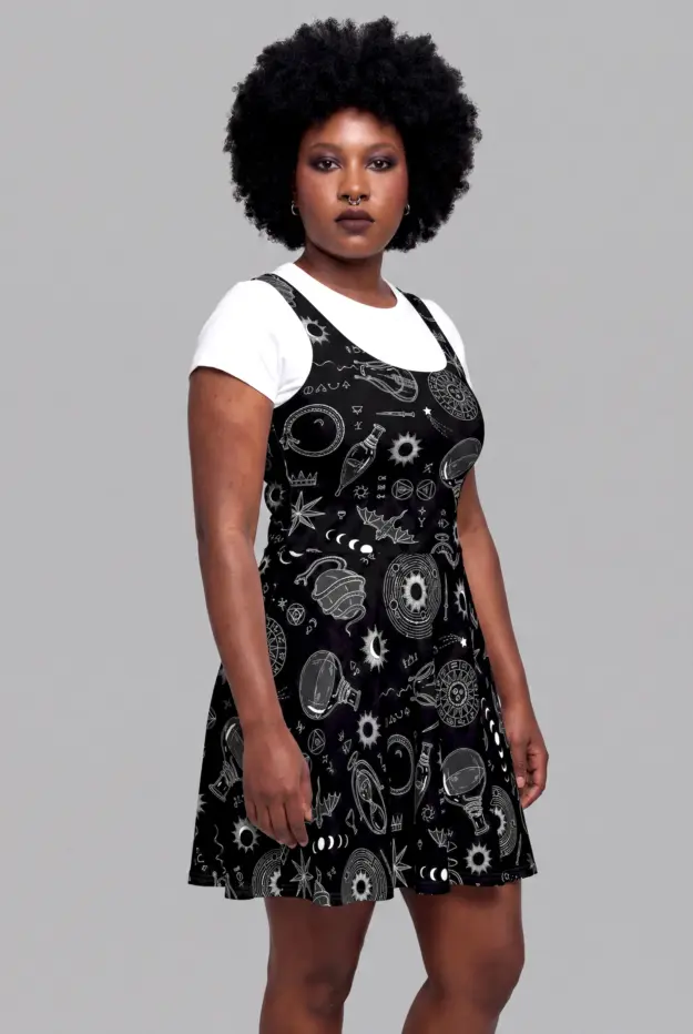 alchemy print skater dress