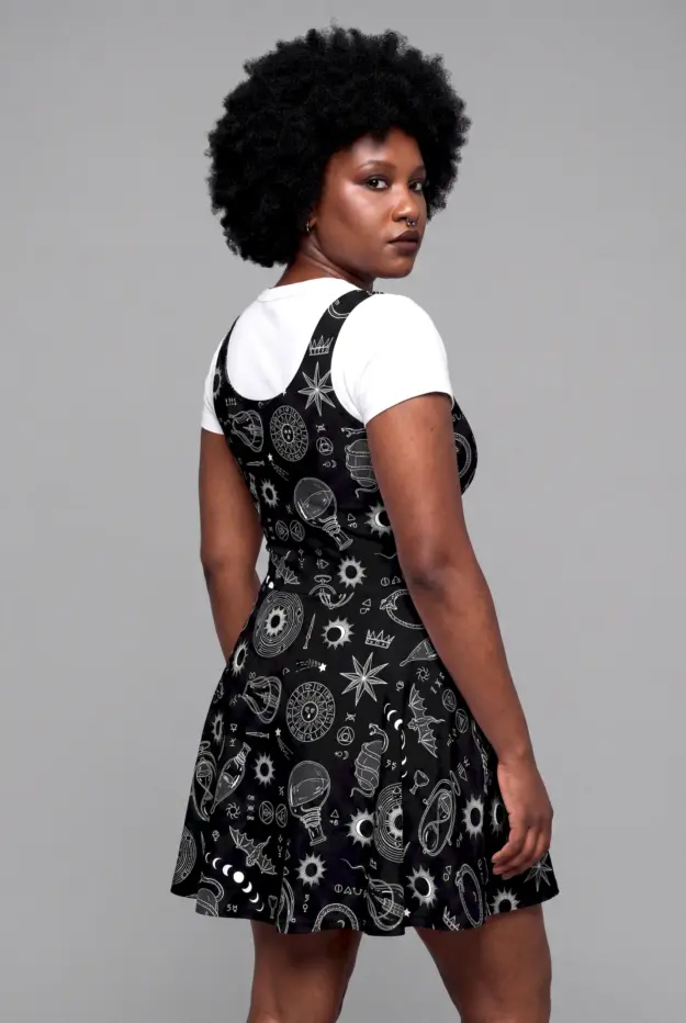 alchemy print skater dress