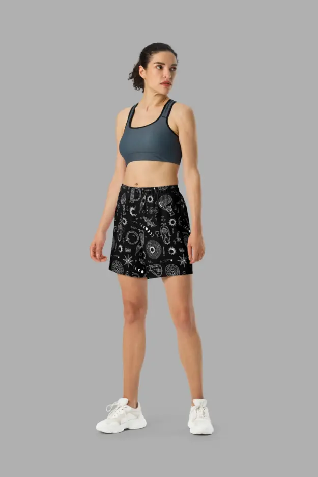 alchemy print unisex long athletic/ swim shorts