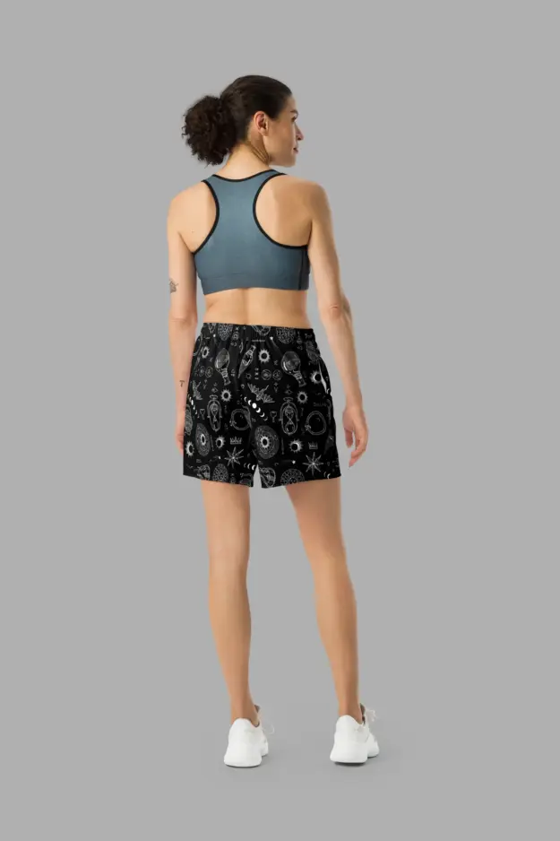 alchemy print unisex long athletic/ swim shorts