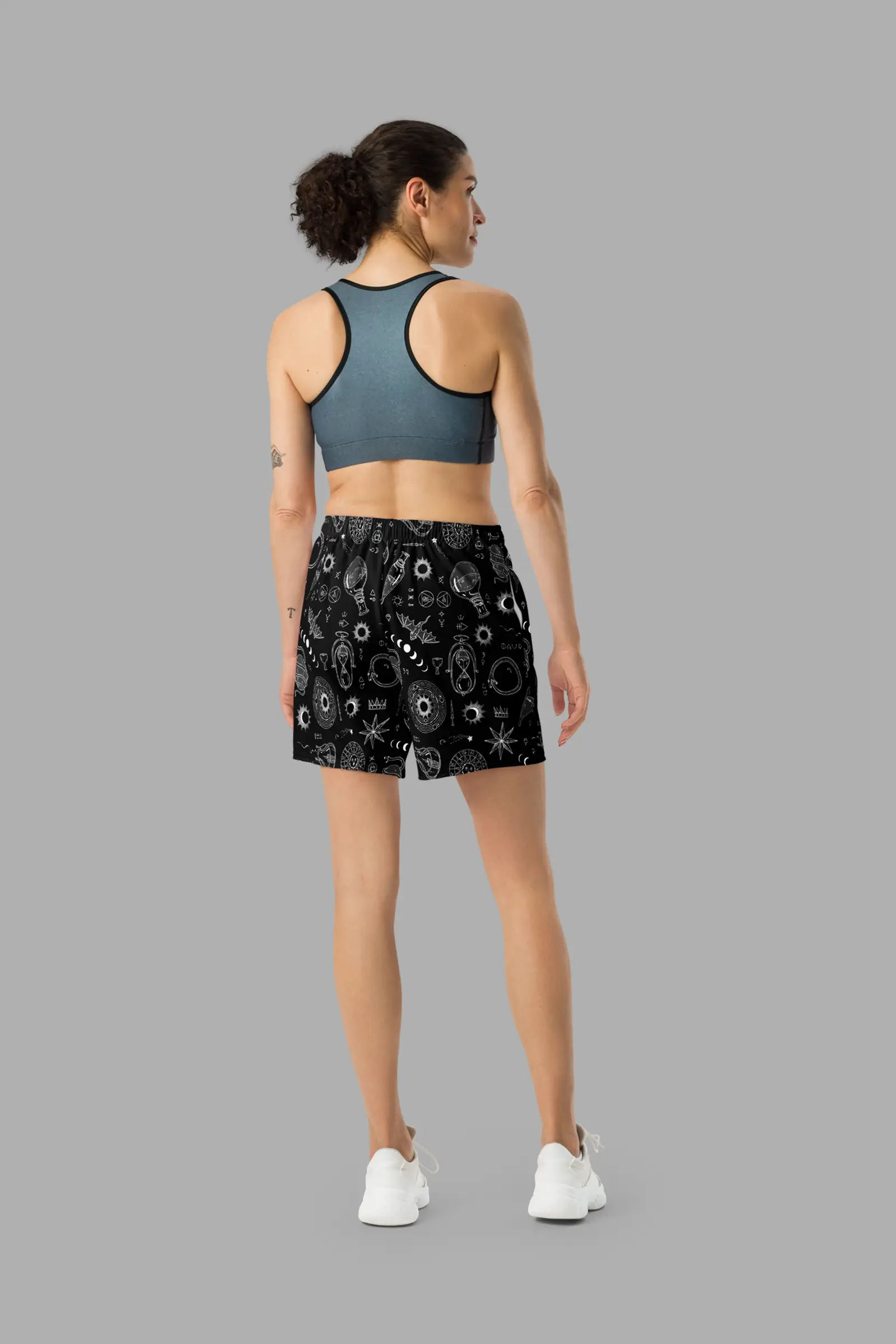 alchemy print unisex long athletic/ swim shorts