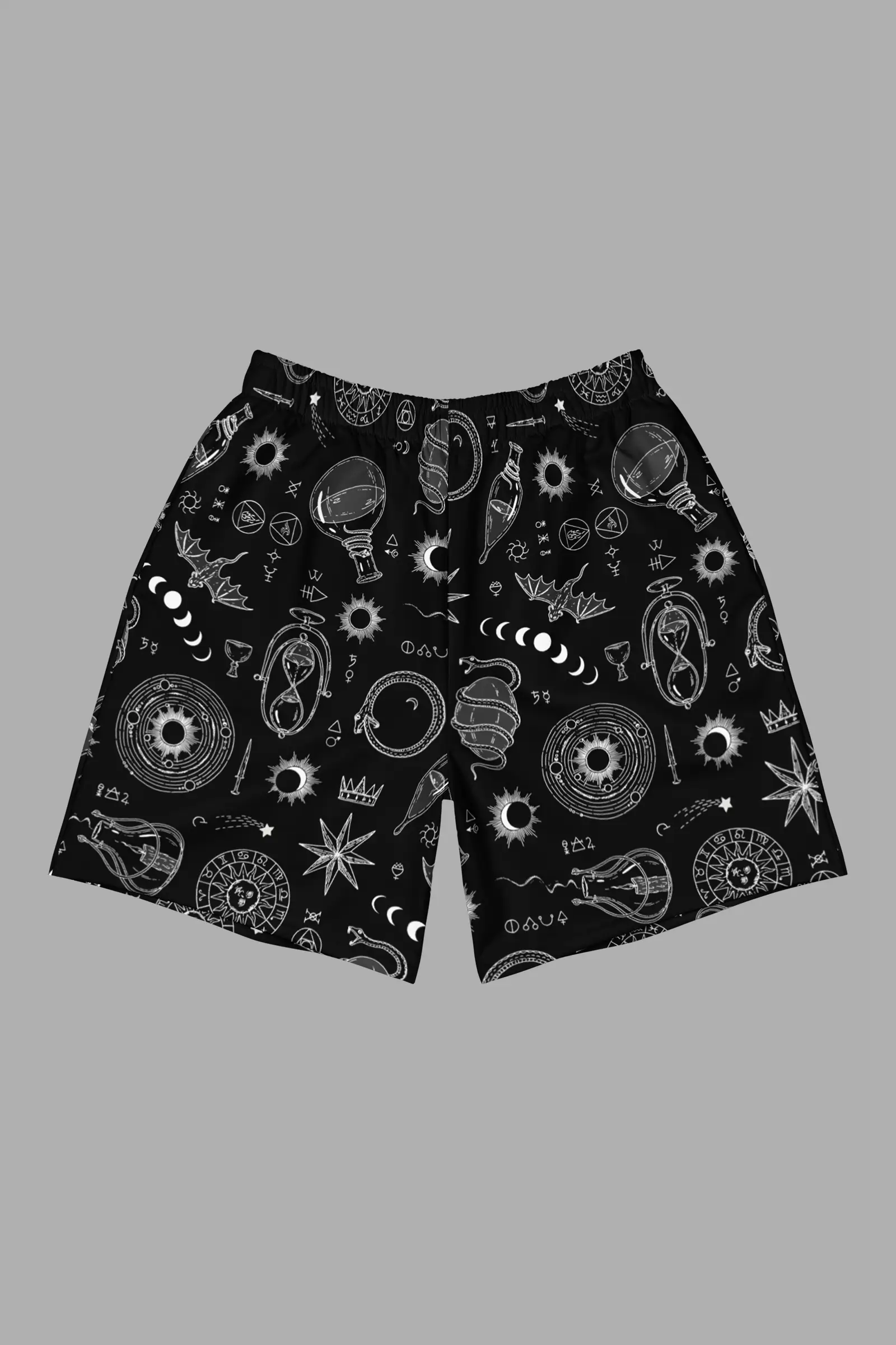 alchemy print unisex long athletic/ swim shorts