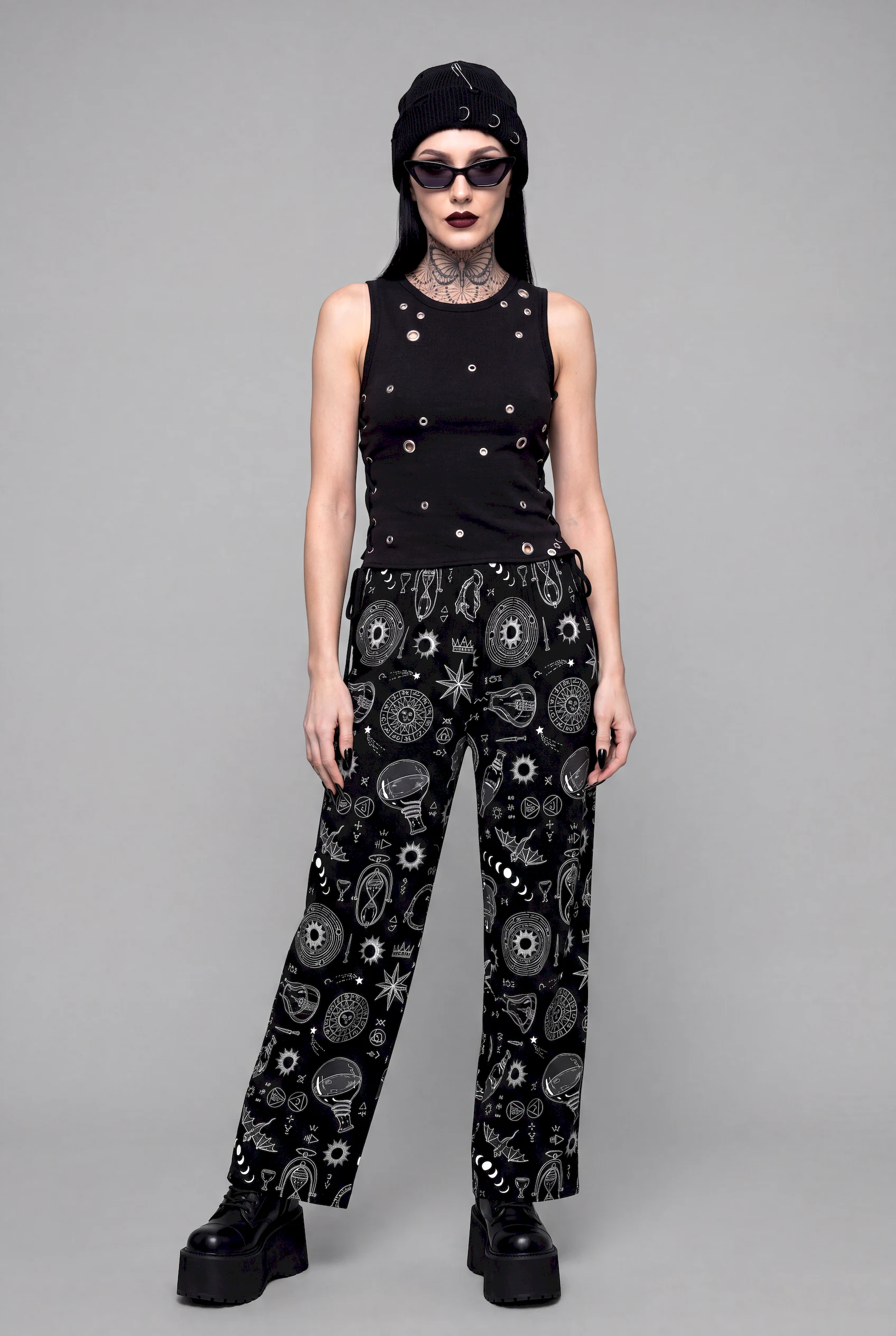 alchemy print unisex wide leg pants