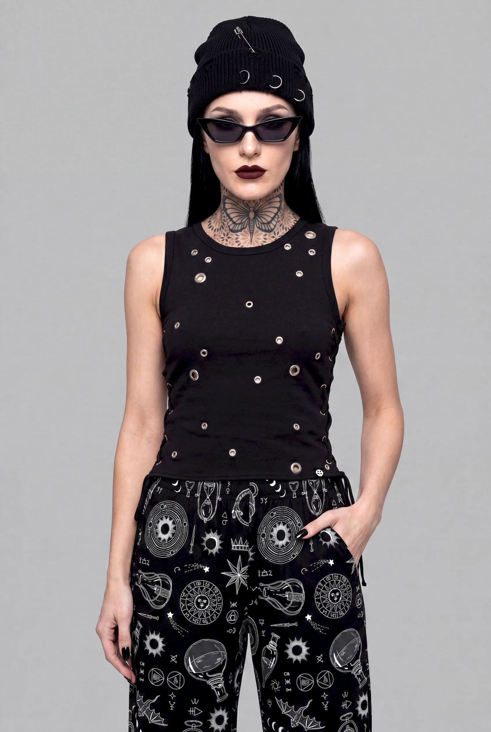 alchemy print unisex wide leg pants
