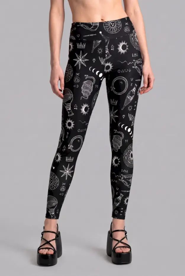 alchemy print yoga leggings