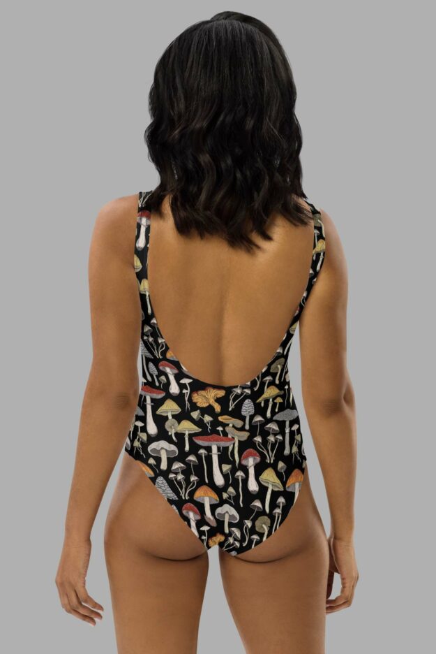 all over print one piece swimsuit back