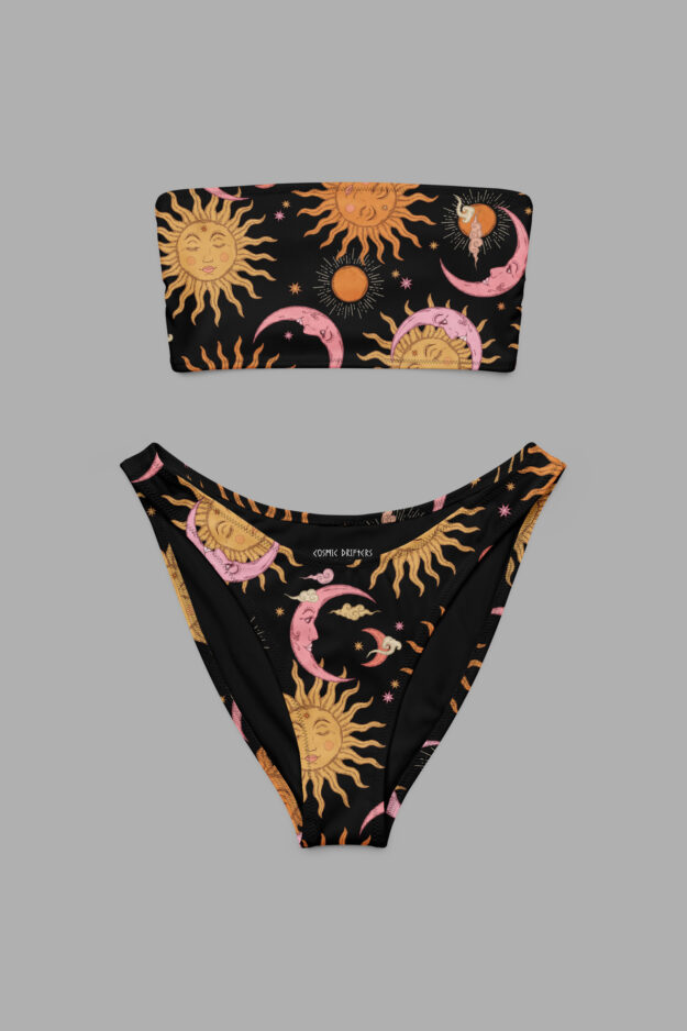 celestial dreams print bandeau bikini1