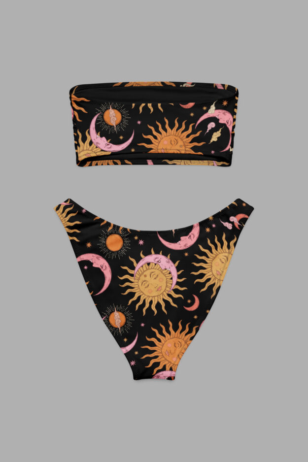 celestial dreams print bandeau bikini2