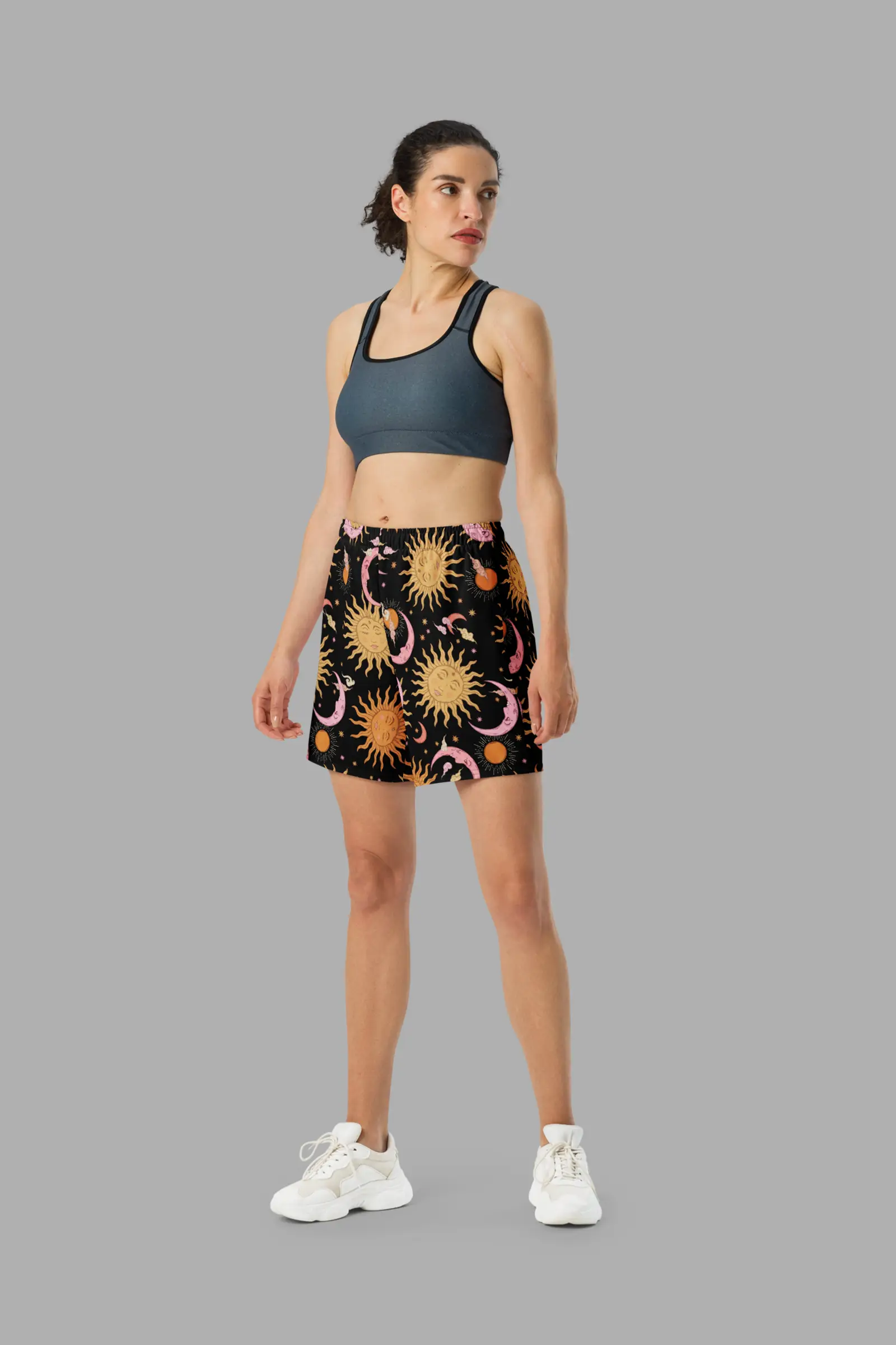 celestial dreams print unisex long athletic/ swim shorts