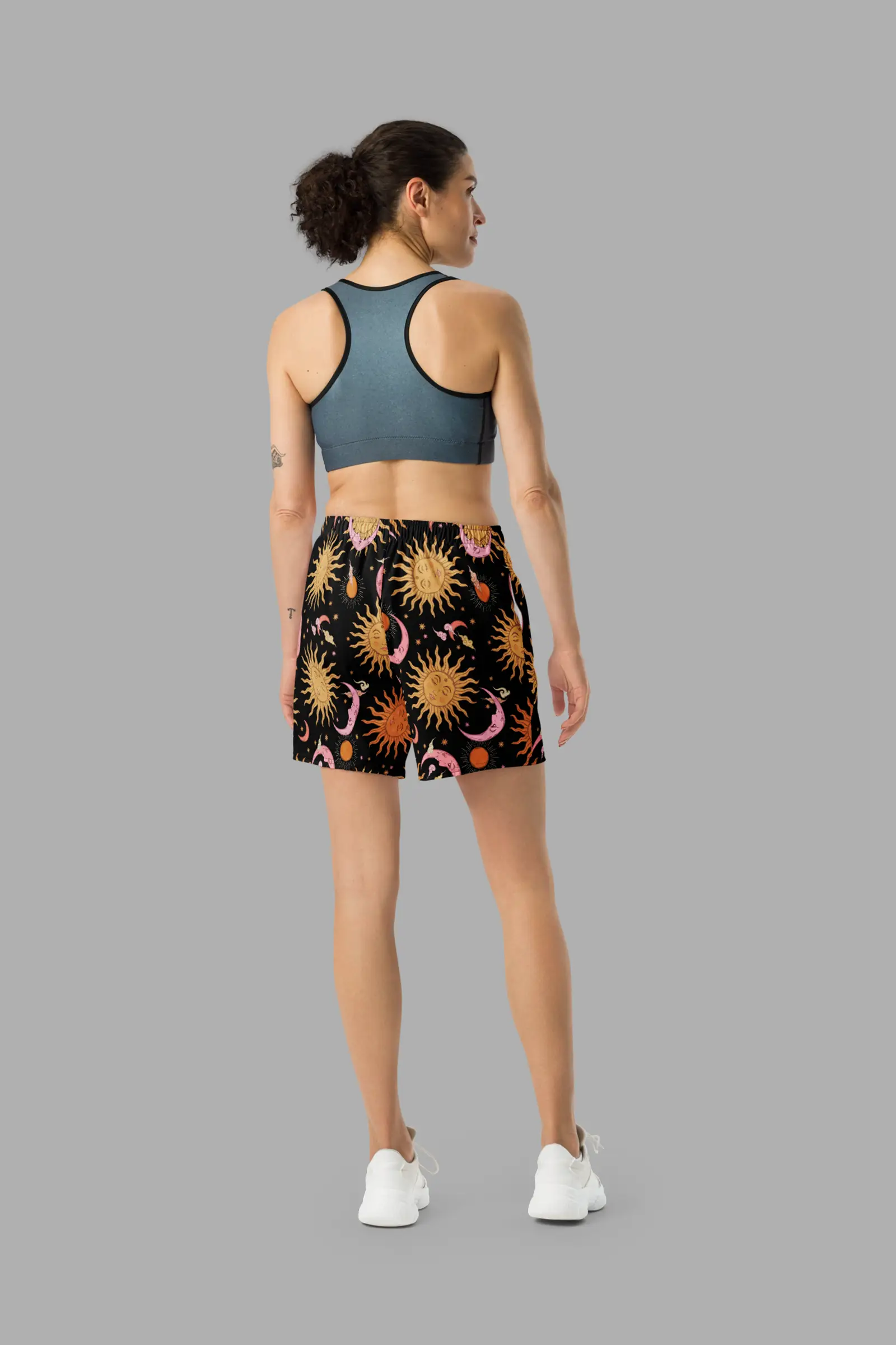 celestial dreams print unisex long athletic/ swim shorts