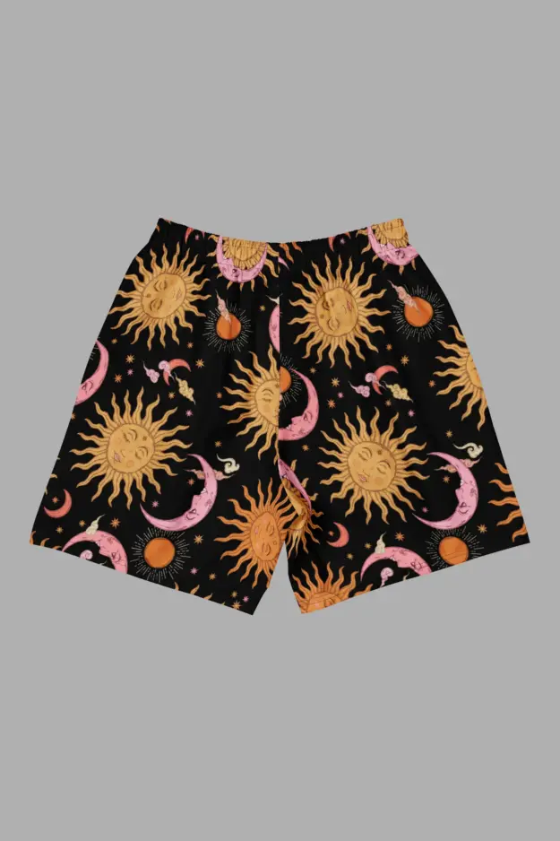 celestial dreams print unisex long athletic/ swim shorts