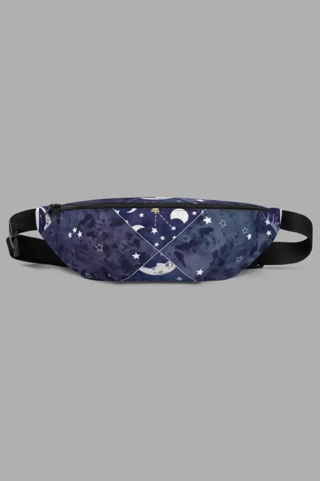celestial patchwork print fanny pack 2