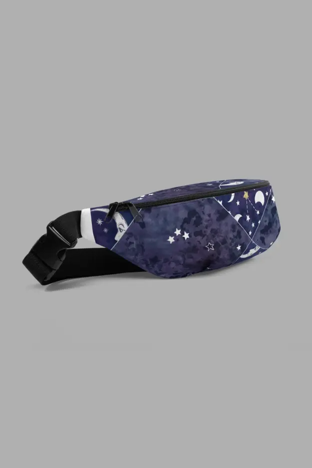 celestial patchwork print fanny pack 3