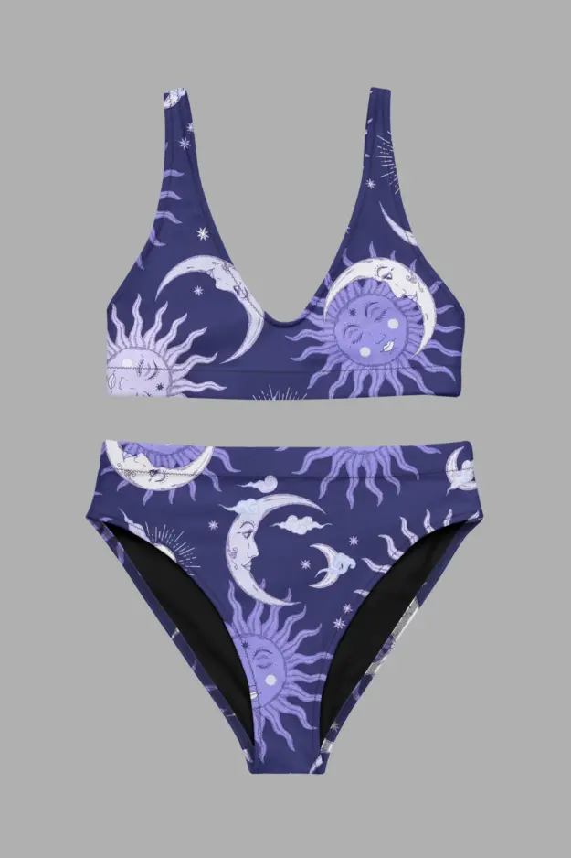 celestial whimsy high waist bikini flat1