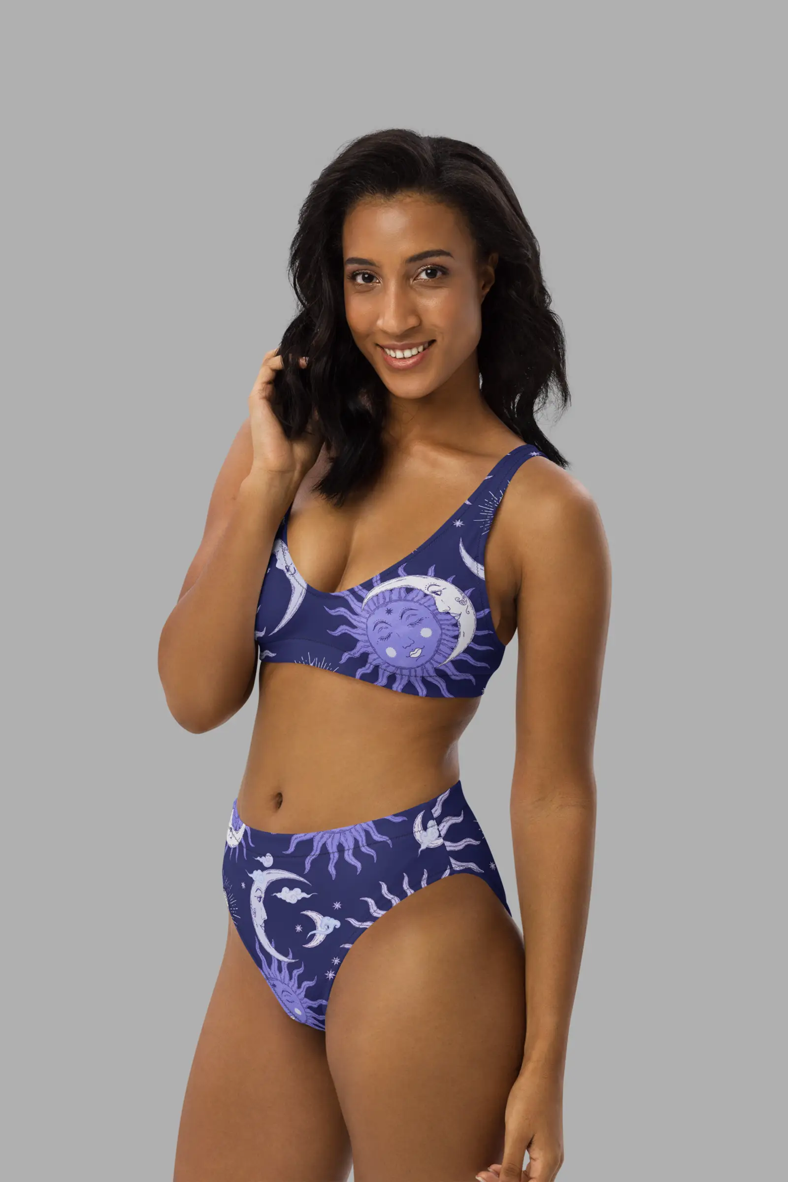 celestial whimsy high waist bikini side
