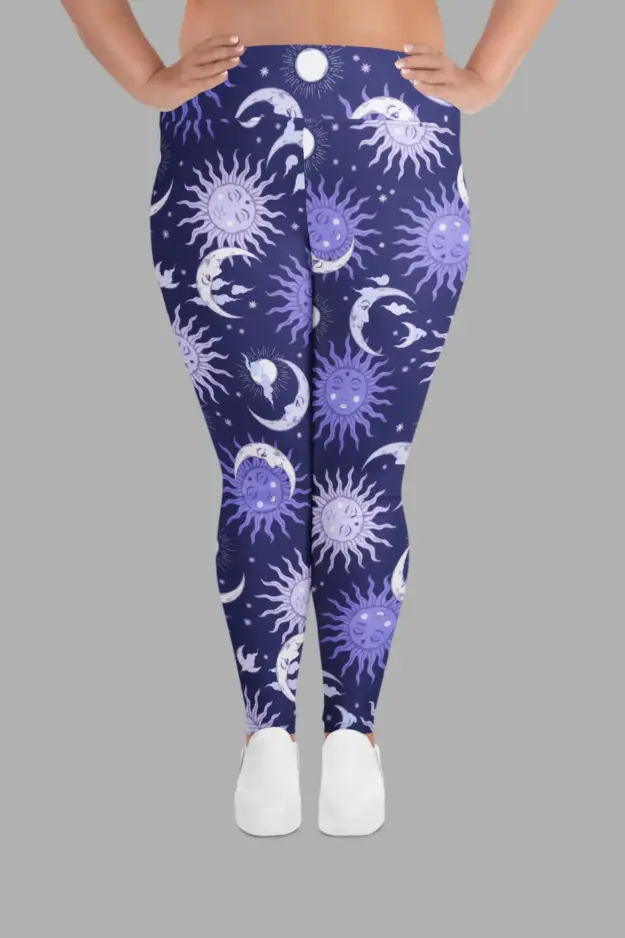 celestial whimsy print plus size leggings 3
