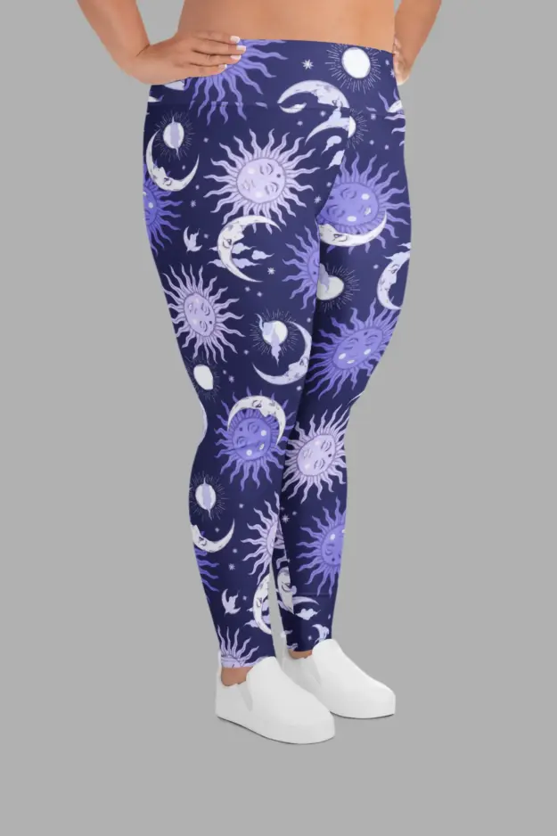 celestial whimsy print plus size leggings 4