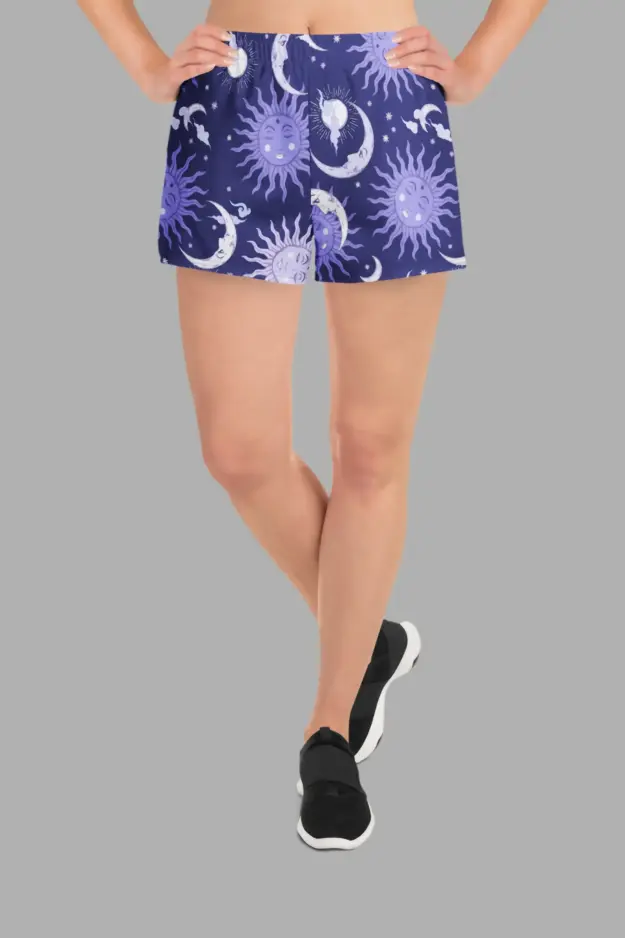 celestial whimsy print unisex athletic shorts 3