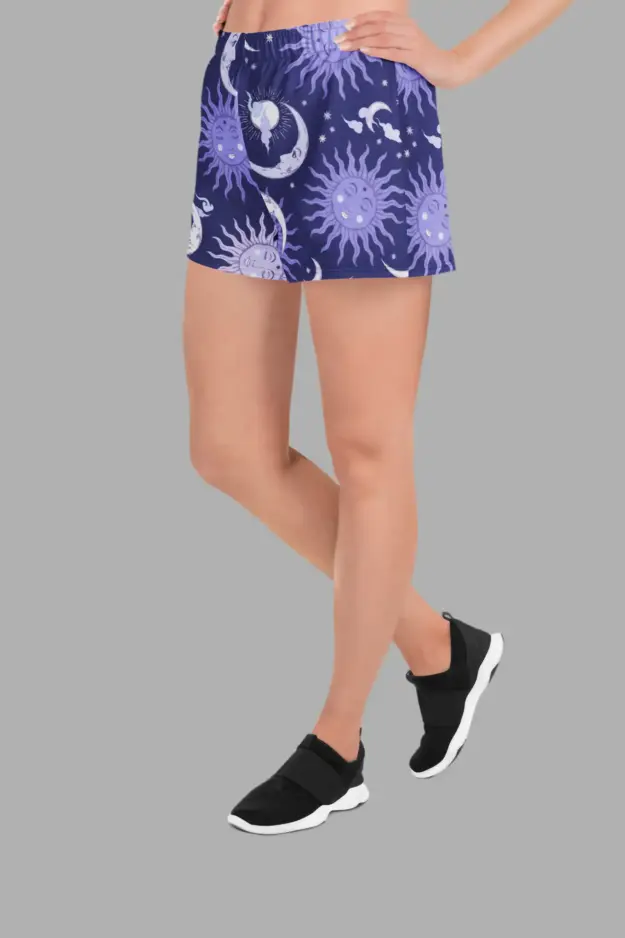 celestial whimsy print unisex athletic shorts 4