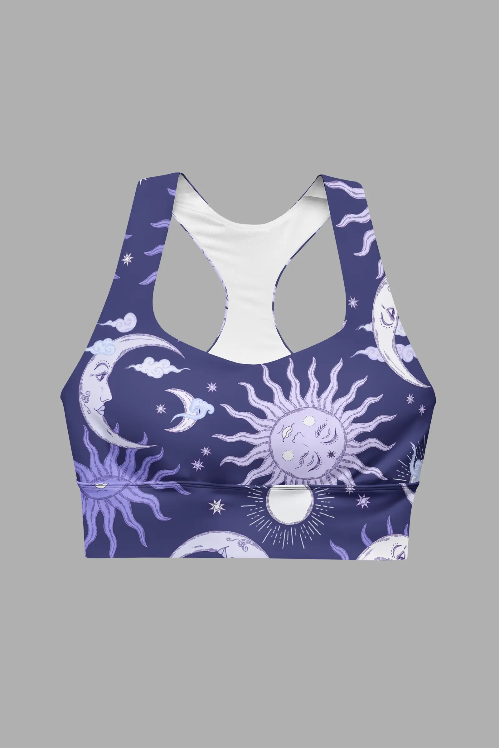 sunflower daze print recycled longline sports bra